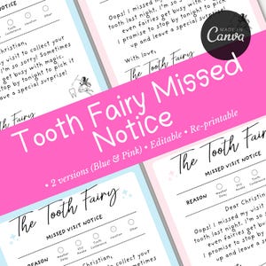 Aviso Perdido da Fada do Dente | Imprimível Fofo | Lembrança Mágica | Aviso Perdido da Fada do Dente para Imprimir | Carta Divertida para Crianças | Imprimível Adorável |