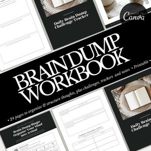 Brain Dump Workbook | Mental Clarity | Thoughts Organizer | Brain Dump Journal | Adult Workbook | Organize Your Thoughts |