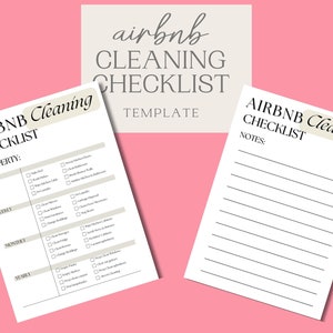 Airbnb Cleaning Checklist | Airbnb Template | Vacation Rental Cleaning | Holiday Home Cleaning List | Property Management