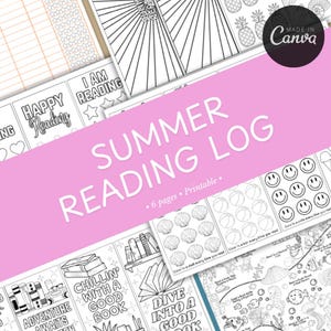 Zomerleeslogboek | Leestracker voor kinderen | Leesuitdaging | Afdrukbare leestabel | Zomerboektracker | Afdrukbare pdf-download |