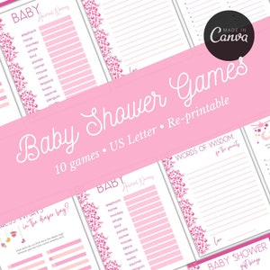 Baby Shower Games | Baby Shower Game Bundle | Baby Shower Games Pack | Girls Baby Shower | Instant Download | Baby Shower Activities |