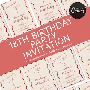 18th Birthday Invitation | Trending Design | Printable Download | Perfect For Special Events