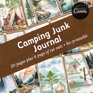 Camping Junk Journal | Camping Collage Pages | Summer Diary |