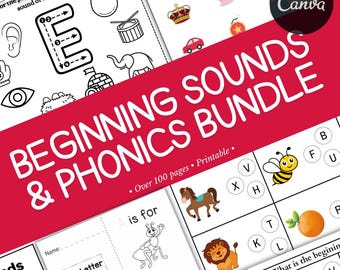 Phonics Worksheets Bundle: Beginning Sounds - Preschool Learning Activities