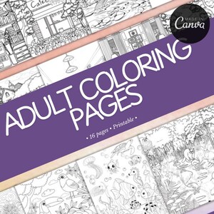 Adult Coloring Books | Printable Coloring Pages | Kids & Adult Coloring | Easy Printable Sheets |