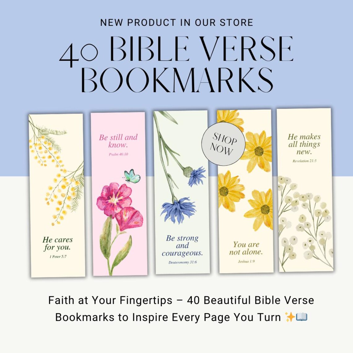 Bible Verse Bookmark | Printable Christian Gift | Inspirational ...