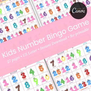 Bingo con i numeri, Bingo con i numeri per bambini, Giochi con i numeri, Bingo per bambini