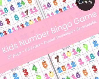 Number Bingo Game for Kids: Printable Learning Fun