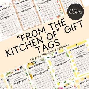 Personalized Gift Tags: From the Kitchen Of - Rustic Baked Goods Labels