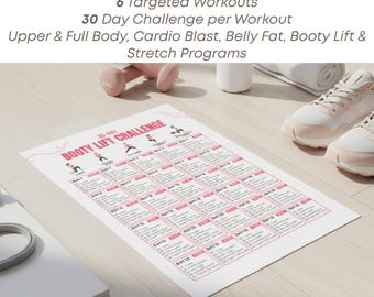 30-daagse fitnessuitdaging: tracker en planner voor thuistraining