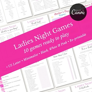 Ladies Night Games | Girls Night In | Girls Night Activities | Ladies Night Games Bundle |