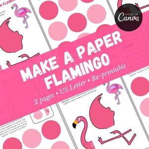 Papercraft Flamingo | Animal Papercraft | 3D Paper Craft Model | Flamingo Papercraft | Flamingo Paper Model | Kids Arts & Crafts |