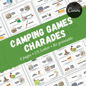 Charadas de acampamento | Jogos de acampamento para crianças | Charadas de acampamento para impressão | Jogos de acampamento para imprimir | Charadas de acampamento para crianças |