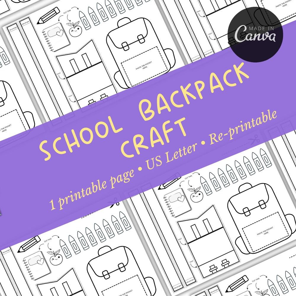 Back to School Backpack Craft | 3d Backpack Craft |