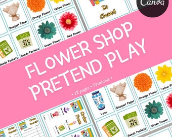 Pretend Play Flower Shop Kit: Printable Floral Role-Playing Set