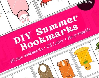 Summer Bookmarks | DIY Summer Bookmarks | Kids Bookmarks | DIY Bookmarks | Animal Bookmarks |