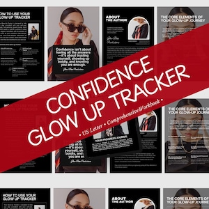Glow Up Tracker | Self-Care Tracker | Confidence Boosting Techniques | Mindset Goal | Daily Affirmation | Self-Care Journal |