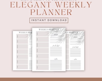 Feminine Weekly Planner | professional growth| digital planner | printable planner | printables | work planner | goal planner | goal planner