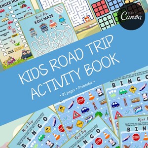 Road Trip Printable | Kids Travel Game | Road Trip Activity Book | Printable Games for Car Rides | Road Trip Games | Fun Travel Games |