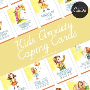 Angstbewältigungskarten für Kinder | Emotionale Regulations-Methoden | Achtsamkeits-Werkzeuge | Bewältigungsfähigkeiten für Kinder | Therapie Hilfen |