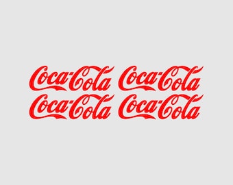 4 pegatinas de Coca-Cola
