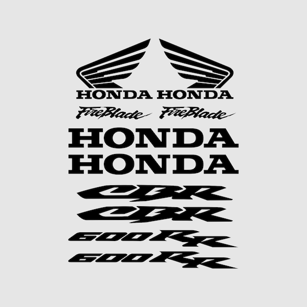 Kit de 10 Stickers Honda CBR 600RR