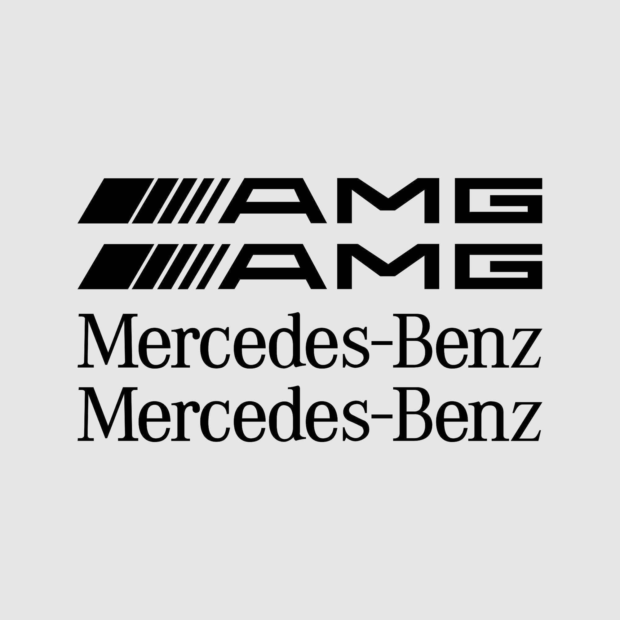X2 Poignée Décalcomanies Convient Mercedes Benz Autocollant de voiture  Décalcomanie Logo Décor Racing Vinil