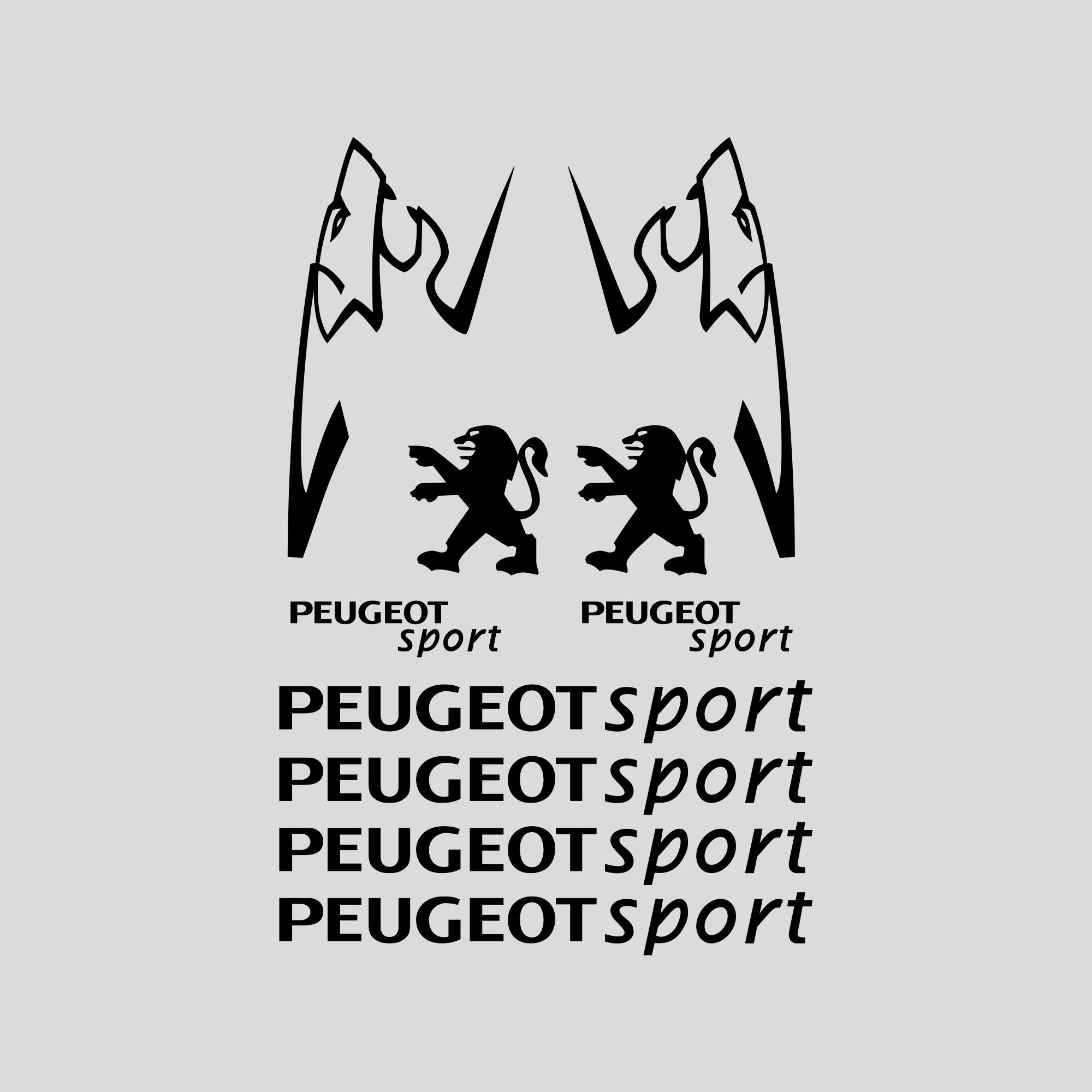 Sticker Peugeot Sport – Autocollant Vinyle 15x4 Cm, Logo Voiture, Fabrication Française