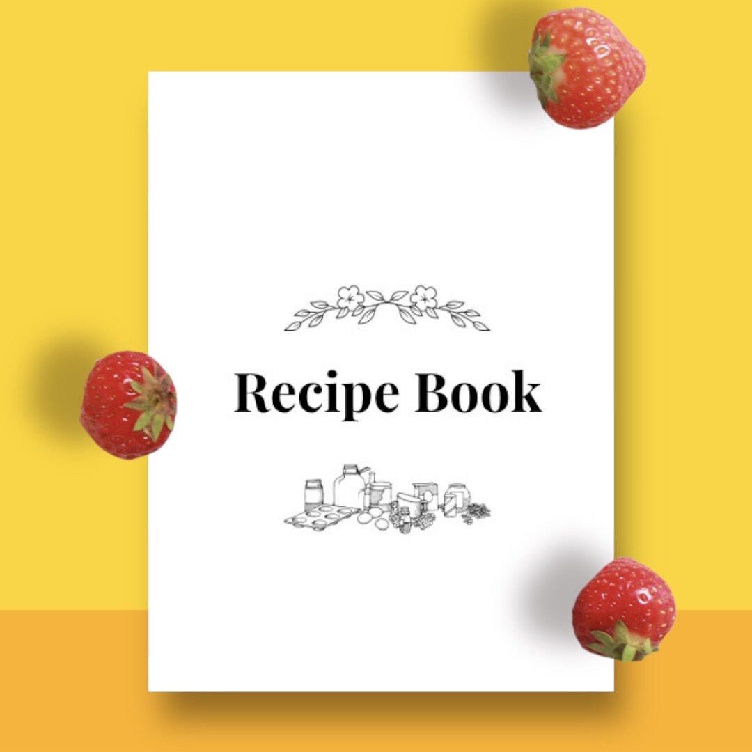 Minimal Recipe Book Kit full Collection 12 Pages Etsy