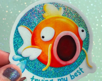Trying My Best Magikarp Sticker