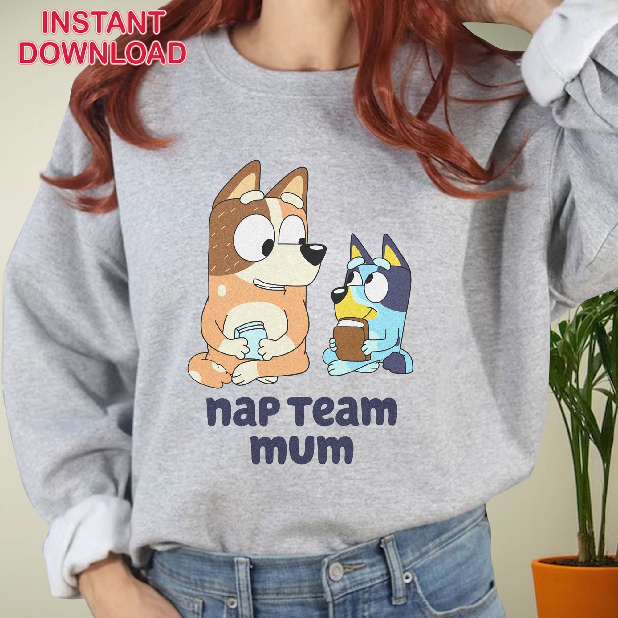 Bluey Mom Png File Bluey Nap Team Mum Bluey Mum Png Gift Etsy Canada