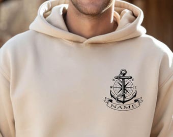 Custom Boat Name Sweatshirt,Custom Name Captain Sweatshirt,Customized Captain Sweathirt,Custom Captain Hodiee,Gifts for Captain,Boat Gift