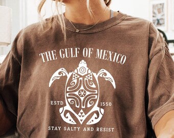 Anti Trump ,Subtle Political , Comfort Colors® resist Shirt,Gulf of Mexico Stay Salty and Resist Shirt,  not my president, gift for democrat