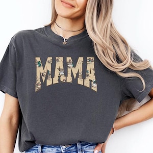 Hunting Mama Shirt: Comfort Colors Camo Duck Graphic Tee