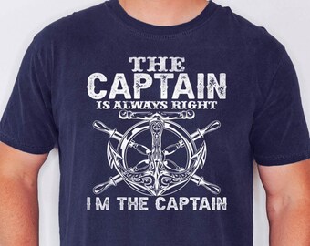 The Captain Shirt,Comfort Colors, Funny Captain Shirt, Captain Shirt, Funny Lake Shirt, Boat captain gift, Captain wife shirt, Captain Gift