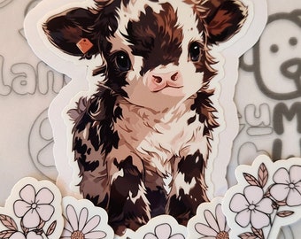 Spotted Calf Cow Sticker