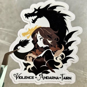 Violet Sorrengail Fourth Wing Sticker | Violet Andarna Tairn | Rebecca Yarros