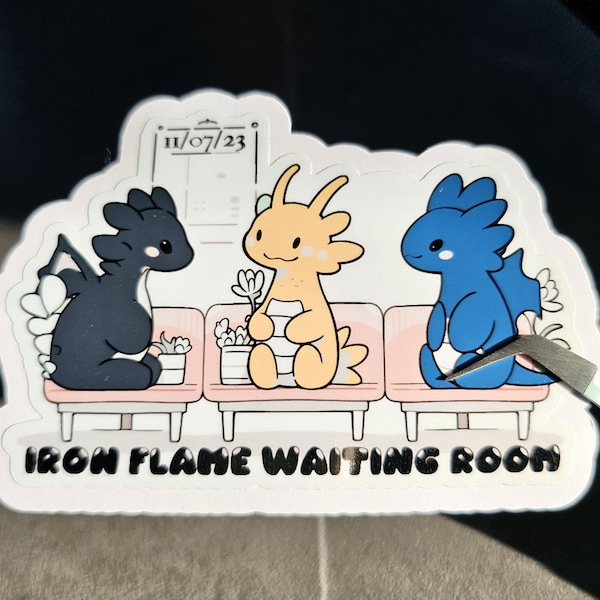 Iron Flame Waiting Room Sticker | Fourth Wing 2nd Book