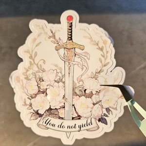 You Do Not Yield Sticker | Throne Of Glass Aelin Sticker I You Do Not Yield | SJM