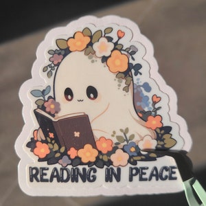 Ghost Reading In Peace Sticker | 2nd Version