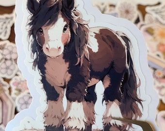 Clydesdale Foal Sticker: Weatherproof Vinyl Decal