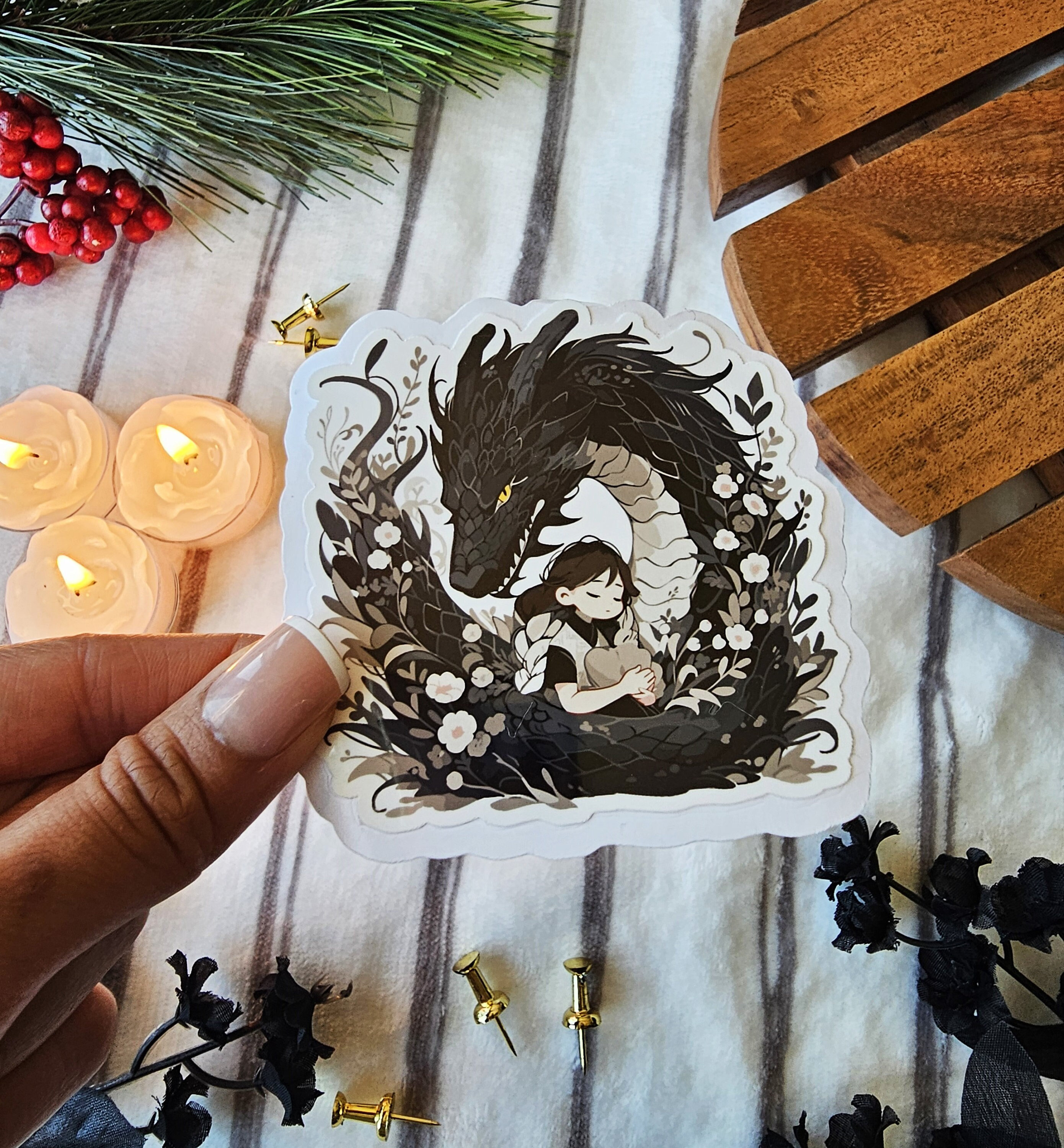 Fourth Wing Tairn Violet Sticker Tairn, Violets Protector Etsy