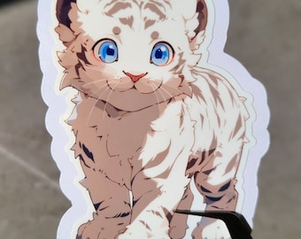 White Tiger Cub Sticker