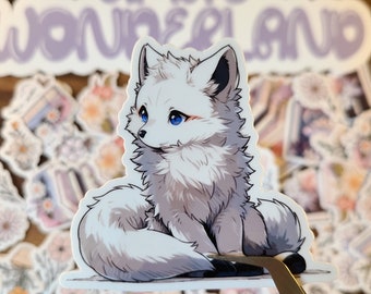 Arctic White Fox Sticker | Wildlife sticker | Exotic Animal Sticker