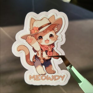 Howdy Cowgirl Cat Sticker | Meowdy Cowboy Meme