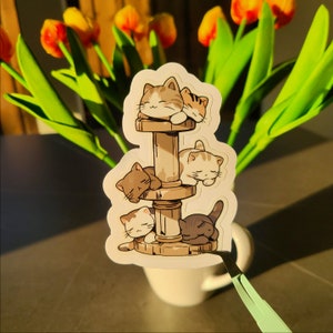 Family Cat Tree Sticker