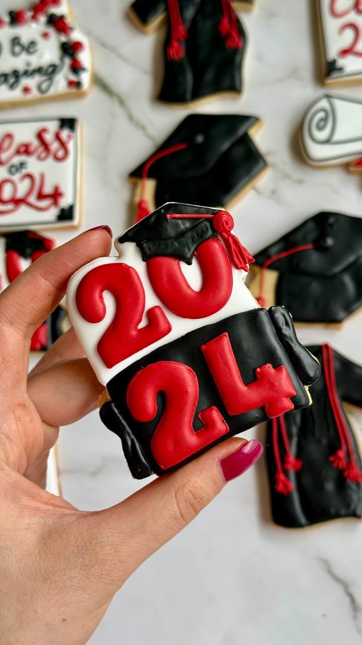 Grad Letters Cookies Graduation Cookies Class of 2026 | Nursing Medical Graduation Cookies ...