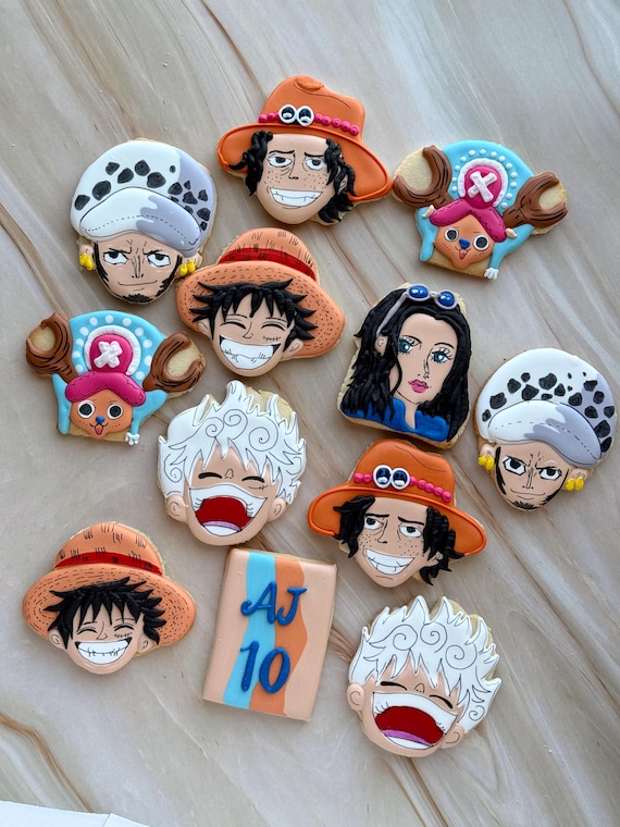 Custom One Piece Cookies – Anime Sugar Cookies with Name & Age