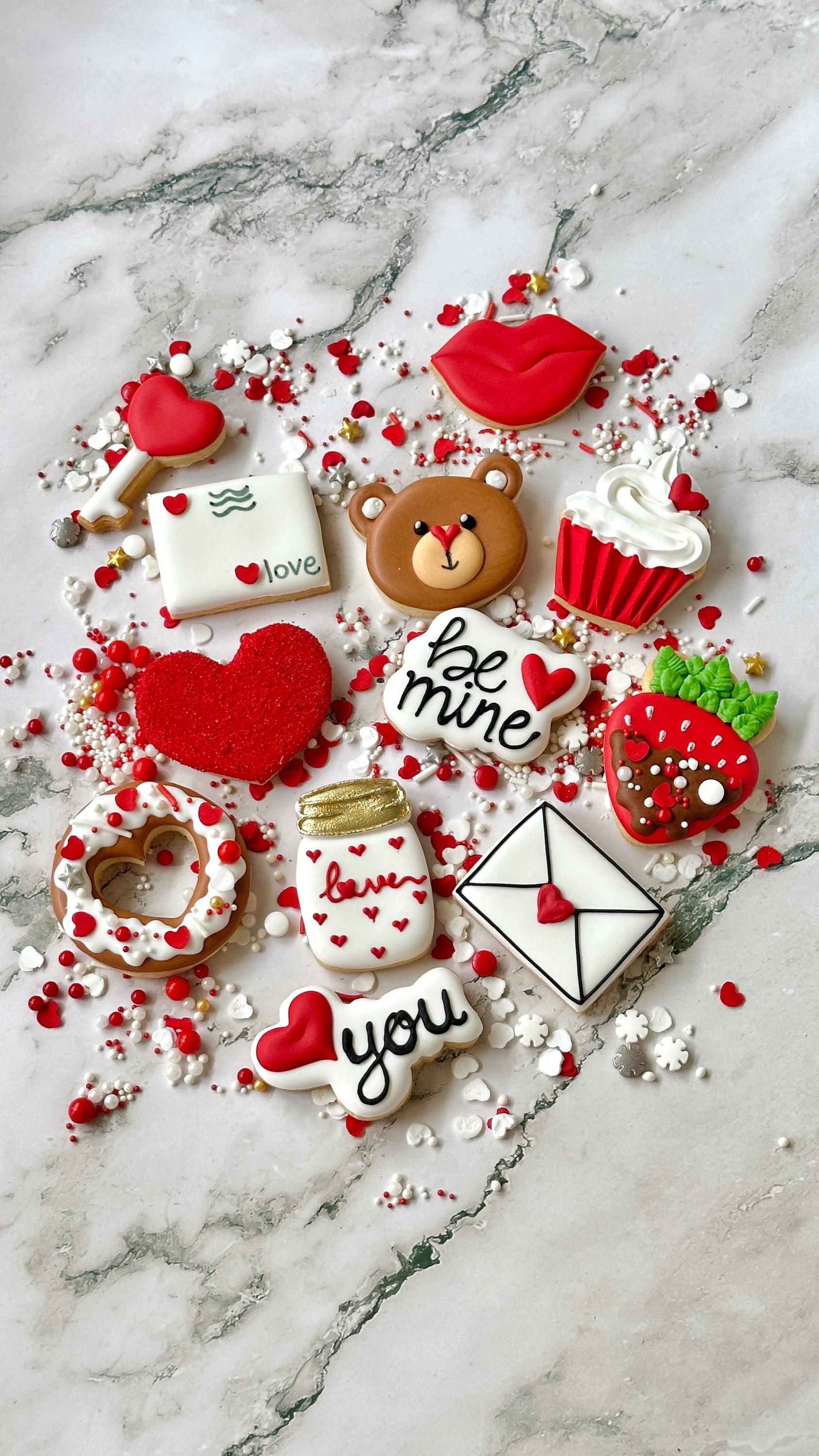 Mini Valentine Sugar Cookies | Organic Natural Love Cookies