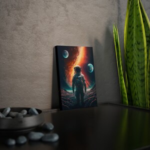astronaut in space canvas art space and planet nasa graphics, Sublimenation Gift For Him Astronaut Wall Art Canva WallArt Outer Space Poster